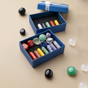 Set Combinato di Sette Colonne Esagonali di Pietre Energetiche Chakra, <span class=keywords><strong>Obelisco</strong></span> Energetico in Cristallo di Quarzo, Esemplare Minerale Reiki, Confezione Regalo per la Guarigione - Product Image 5