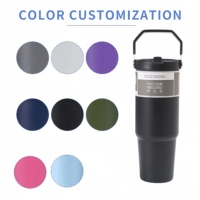 Flacon isotherme 900ml personnalisable avec tasse Flacon d'eau sous vide extérieur écologique pour la randonnée et le camping