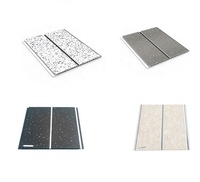 Carreau de plafond en PVC imperméable blanc brillant avec une ligne argentée pour panneau de salle de bain douche murale humide