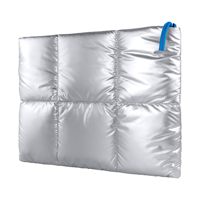 Housse pour ordinateur portable Royal Fair personnalisée en nylon et polyester matelassé argenté, 15 pouces, effet métallisé, sacoche pour ordinateur