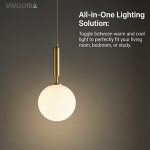 DPS38029 Lampada a Sospensione Moderna Nordica in Rame e Vetro, Facile Installazione, Luce Protettiva per gli Occhi, Ideale per Camera da Letto e Sala da Pranzo - Product Image 4