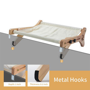 WDF moderno in legno gatto finestra posatoio regolabile distanza robusto mensole a parete letto nido per animali domestici forniture mobili per gatti amaca - Product Image 6