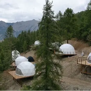 Açık otel kubbe çadır lüks eko otel Dome çadır prefabrik kubbe ev için kamp Resort