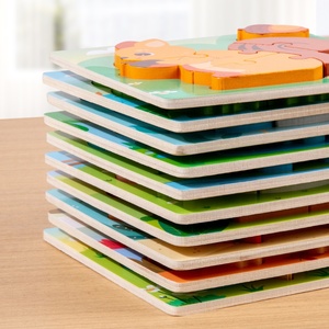 Деревянные Пазлы для малышей 1-3, развивающие Пазлы Монтессори для животных, Обучающие дошкольные игрушки для мальчиков и девочек - Product Image 5