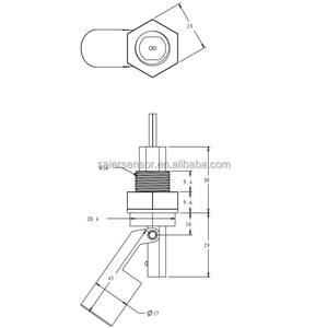Interrupteur à flotteur latéral en plastique PP contrôleur de capteur de niveau d'eau M16 interrupteur de niveau à flotteur pour aquarium piscine - Product Image 3