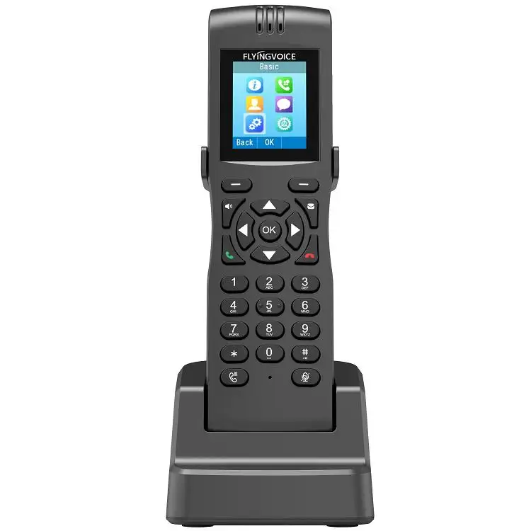 Smart FIP16 Cordless HD Voice IP Phone 4000mAh High-Capacity for Home Office Dual-Band Wi-Fi Portable VoIP Product