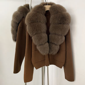 OFTBUY Maglione in Vera Pelliccia di Volpe Lavorato a Maglia per <span class=keywords><strong>Donna</strong></span>, Cardigan, Maglioni, Pullover Autunno Inverno, Moda Coreana per Signore - Product Image 2