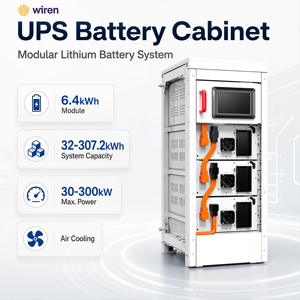 32kWh-307.2kWh UPS1C6ระบบ LiFePO4เก็บพลังงานแบตเตอรี่30kW-300kW ตู้แร็ค - Product Image 3