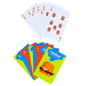 Juego de cartas con logotipo personalizado, plástico impreso, PVC, impermeable, baraja de póquer, sublimación en blanco, naipes con cajón - Product Image 4