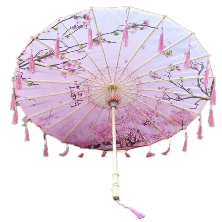 handmade japanese chinese custom chinese diy art craft hanfu oil paper bamboo vintage fairy ancient parasols umbrellas tassels