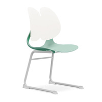 Chaise de bureau minimaliste moderne avec dossier papillon empilable, support lombaire et structure en plastique pour usage scolaire/formationnel