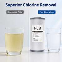 Filtre Big Blue 10 pouces pour refroidisseur d'eau, prix de gros, noyau en bloc de carbone pour eau potable purifiée