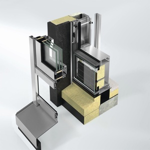 Schuco Tường Cách Nhiệt Tường Kính Cường Lực Thấp Thấp Bên Ngoài Cửa Hàng Mặt Tiền - Product Image 4