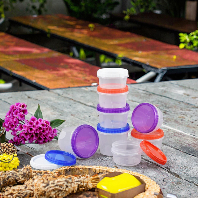 Microwave Safe Leakproof Reusable Plastic Twist Top Containers Detachable Functional Injection PP Small Deli Storage