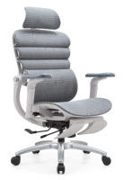 Chaise de bureau ergonomique massante chauffante avec support lombaire 3D, accoudoirs 6D, maille respirante et repose-pieds rétractable 135 °   Appuie-tête inclinable