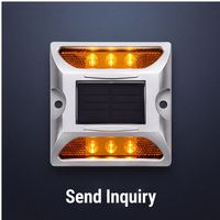 Borne de signalisation routière solaire réfléchissante étanche IP68 à énergie solaire pour usage industriel, pour la guidage des rondes de circulation
