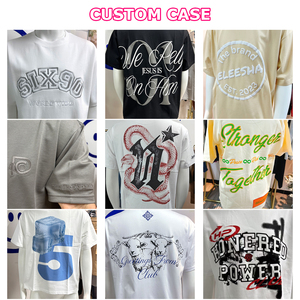 Camisetas Extra Grandes para Hombre, 100% Algodón Grueso, Lisas, con Estampado Puff, Diseño Gráfico Personalizado, Camisetas Blancas Lisas para Hombre - Product Image 4