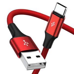 โรงงานต้นทางราคาถูกอลูมิเนียมถัก USB2.0 480Mbps USB A ถึง USB C สายเคเบิลข้อมูล USB Tipo C สําหรับการถ่ายโอนข้อมูล