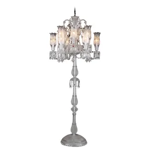 Elegant Crystal Glass Standing Lamp for Wedding Events