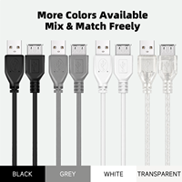 Câble USB Type A OEM en gros WISTAR, câble USB 2.0 A mâle vers A femelle personnalisé de 1,5 m, câble d'extension USB à charge rapide, câble de données