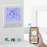 Yeni Tuya WIFI 3A 16A 30A büyük yük elektrikli yerden ısıtma termostatı su yerden isıtma duvar-hung kazan programlama paneli ile