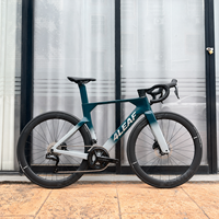 Vélo de route en carbone complet avec frein à disque hydraulique, logo personnalisé