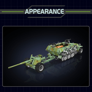 Mould <span class=keywords><strong>King</strong></span> 20027 Militärisches Motorisiertes Technik-Modell Halbkettenfahrzeug Gepanzerter Kampfpanzer SD.KFZ.251/1 Bausatz Bausteine für Kinder - Product Image 3