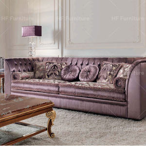 Set di Divani Moderni in Tessuto <span class=keywords><strong>Viola</strong></span> Stile Europeo, Miglior Arredamento per Appartamenti e Soggiorni - Product Image 4