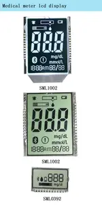 Fabriek 10 cijfers 7 Segmenten Custom Opto-elektronische lcd Display voor bloedglucosemeter