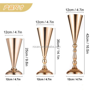 Events Feather <strong>Vase</strong> <strong>Flower</strong> Centerpieces Events Wedding Party Table Decor Set Decorative <strong>Vase</strong> - Product Image 3