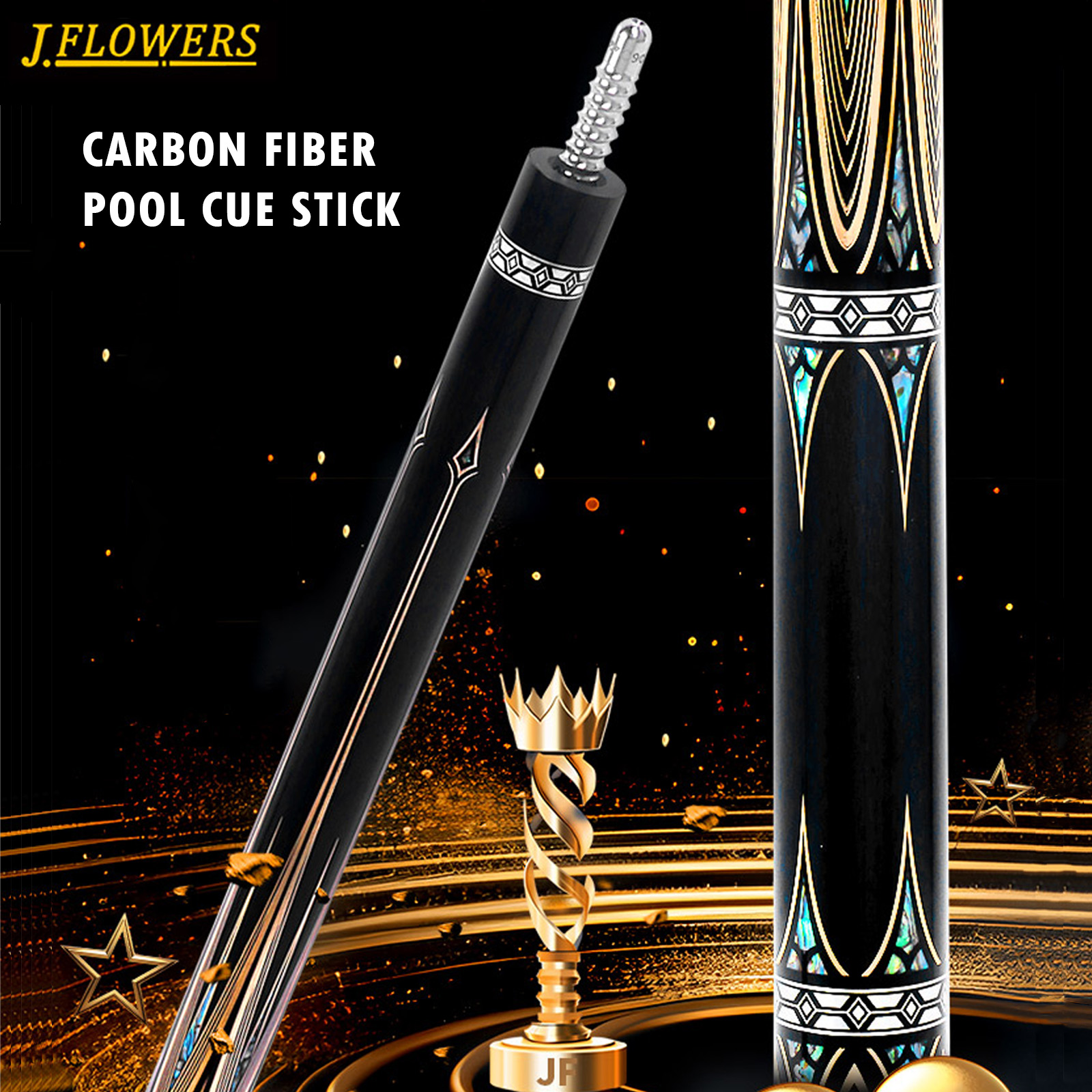 ビリヤード j.flowers022 cue JF10-22F - JFlowers Cues & Cases