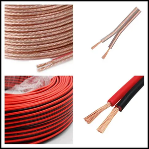 Кабель акустический RVB 15AWG, 2 жилы, 1.5мм, красно-черный, гибкий, медный, в ПВХ-изоляции, Hi-Fi аудиокабель, 100м, рулон, провод для колонок, 100м - Product Image 1