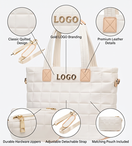 Bolsa de Mano Grande de Nailon Acolchada con Bordado Personalizado, para Portátil de 15.6 Pulgadas, Ligera, para Trabajo, Viajes, Gimnasio, Fin de Semana, para <span class=keywords><strong>Mujer</strong></span> - Product Image 2