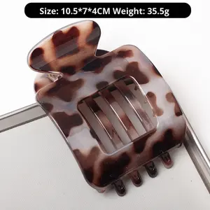 Nouvelle pince <span class=keywords><strong>à</strong></span> cheveux carrée avec griffe en forme d'arc en matériau PC transfrontalier <span class=keywords><strong>à</strong></span> la tête arrière - Product Image 5