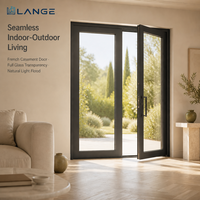 Porte en verre et aluminium sur mesure LANGE, porte en verre et aluminium à économie d'énergie, porte en verre triple vitrage, porte en verre de sécurité pour hôtel et maison