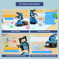 Hiwonder xArm, Brazo Robótico Educativo con Visión Artificial, Interacción por Voz, Compatible con Programación Scratch y Python, para Escuelas