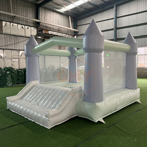 Castillo Inflable Comercial Color <span class=keywords><strong>Azul</strong></span> Pastel para Bebés, Modelo Little Bounce Side, en Venta - Product Image 3