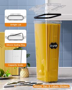 Large <b>Stackable</b> Airtight Acrylic Food Grain Fresh <b>Storage</b> <b>Containers</b> Set with Lids - Product Image 3