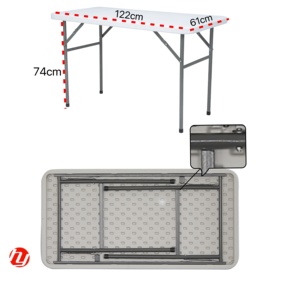 Mesa Plegable Resistente de Alto Rendimiento de 4 Pies, 4-6 Personas, para Eventos Comerciales, Fiestas y Locales - Product Image 5