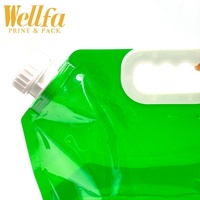 Emballage de boisson de jus de bière Transparent de qualité alimentaire personnalisé 2L 4L 5L Gallon sac à eau Portable pliable pochette à bec en plastique