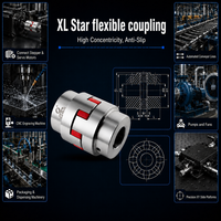 Accouplement élastique à étoile avec insert araignée pour connexion d'arbre de moteur servo-encodeur de machine-outil, haute précision, amortissement des vibrations