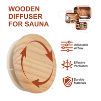 Sauna en bois écologique moderne, aérateur de plafond de forme ronde pour usage intérieur dans la salle de bain