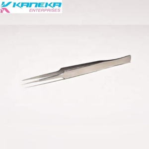 Venta al por mayor de pinzas de extensión de pestañas de acero inoxidable de calidad Sier Color logotipo personalizado pintura tipo de punta de volumen - Product Image 3