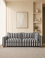 Ensemble de canapés en tissu de style moderne français avec design champêtre pour salon de maison d'hôtes