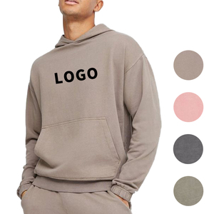 เสื้อฮู้ดสำหรับผู้ชายผ้าฟลีซผ้าฝ้าย100% กันรอยยับปักแบบสวมหัวระดับพรีเมียมสำหรับฤดูใบไม้ร่วง - Product Image 1