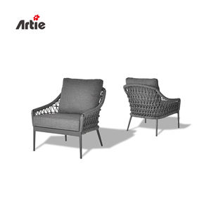 Juego <span class=keywords><strong>de</strong></span> Sofás Modernos para Patio Artie, Muebles <span class=keywords><strong>de</strong></span> Exterior, Sofás <span class=keywords><strong>de</strong></span> Jardín <span class=keywords><strong>de</strong></span> Cuerda Tejida a Mano con Marco <span class=keywords><strong>de</strong></span> Aluminio - Product Image 5