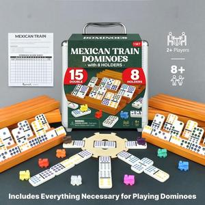 Juego de Mahjong Americano Portátil, 166 Fichas con Estuche Rígido y Accesorios, Estilo Occidental para Noches de Juego en Familia - Product Image 3