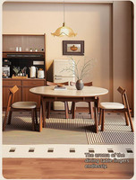 Ensemble de table et de chaises à manger en bois moderne, adapté aux appartements, villas, restaurants et mobilier de maison