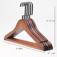 Cintres en bois personnalisés les plus vendus, à encoches antidérapantes, pour vêtements et chaussures, avec logo personnalisé, pour manteaux, costumes et chemises