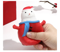 Jouet anti-stress réutilisable en forme de tasse de Père Noël, avec facettes de gemmes rouges, design à presser, jouets de Noël personnalisés pour soulager le stress